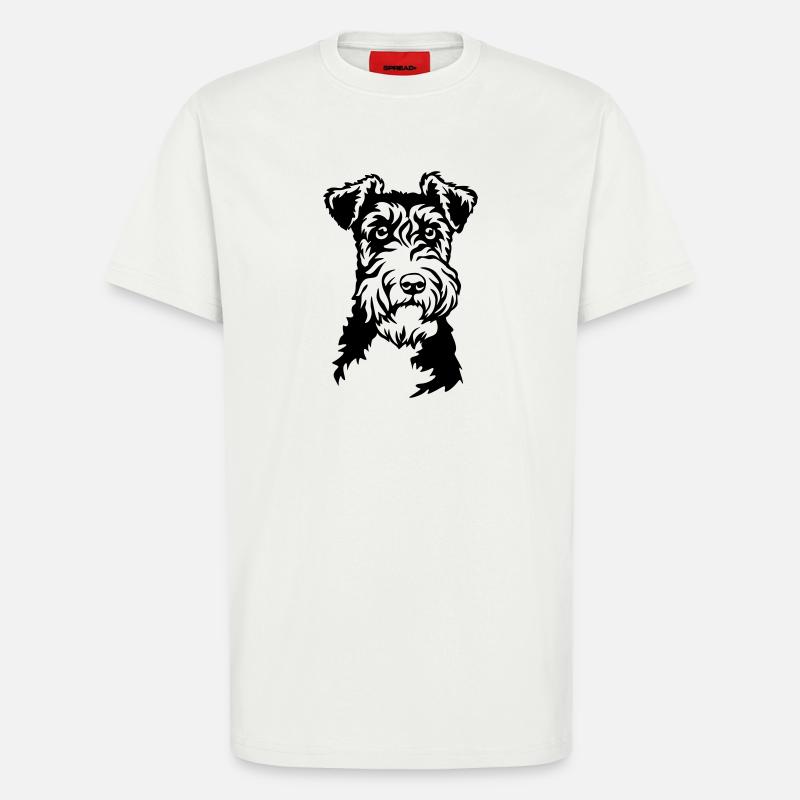 Fox Terrier Head - T-Shirt - made by SPREAD - OFF WHITE