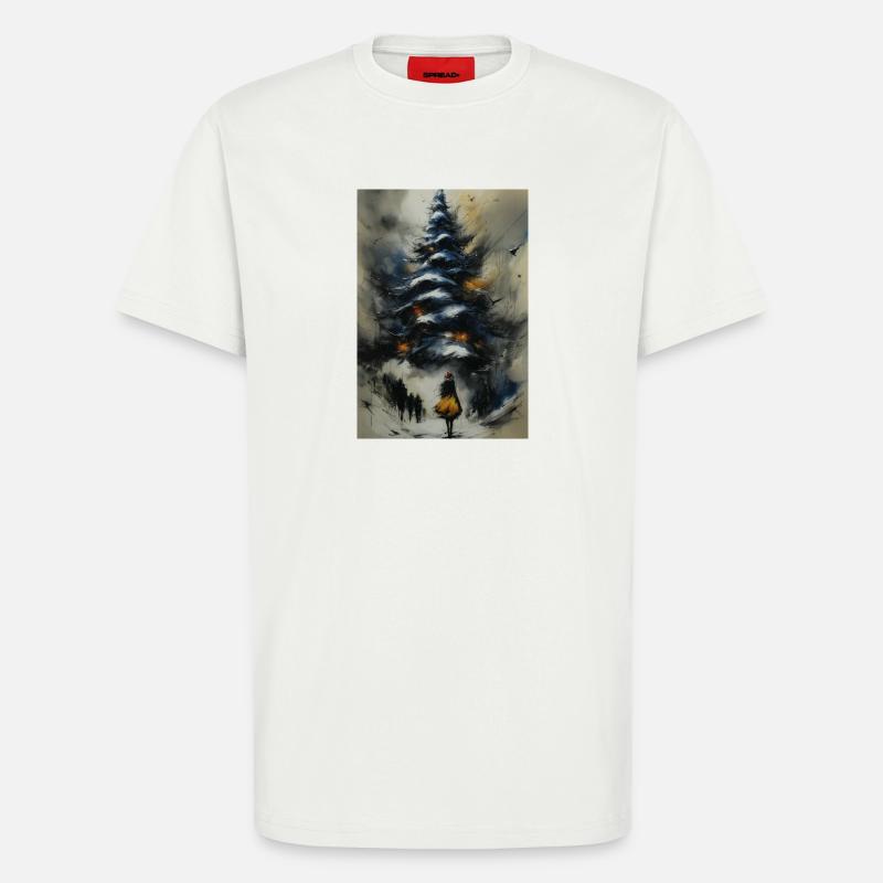 Winterweg unter dem Baum - T-Shirt - made by SPREAD - OFF WHITE