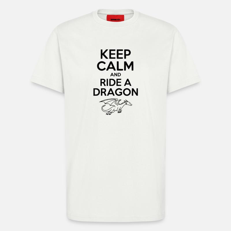 Keep Calm and Ride a Dragon - T-Shirt - made by SPREAD - OFF WHITE