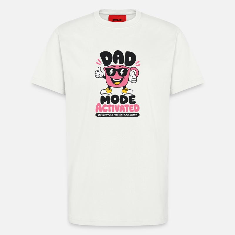 Best Dad Ever Coffee Saying - T-Shirt - made by SPREAD - OFF WHITE