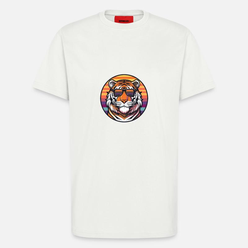 Tiger Comic Cool Summer - T-Shirt - made by SPREAD - OFF WHITE