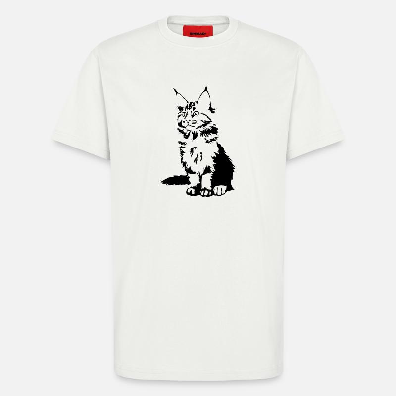 Maine Coon Katze - T-Shirt - made by SPREAD - OFF WHITE