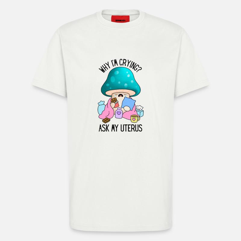 Lustiges Mädchen Problem Periode Kampf - T-Shirt - made by SPREAD - OFF WHITE