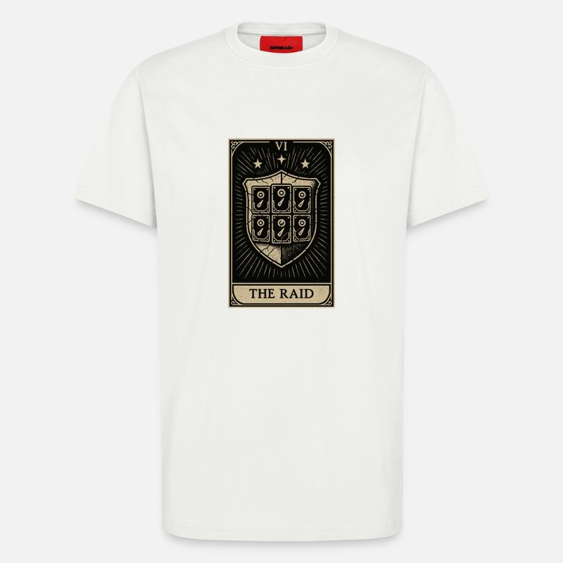 Tarot Datahoarding: The RAID Shield - T-Shirt - made by SPREAD - OFF WHITE