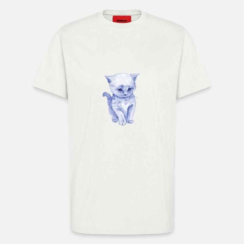 Schmuse Katze - T-Shirt - made by SPREAD - OFF WHITE