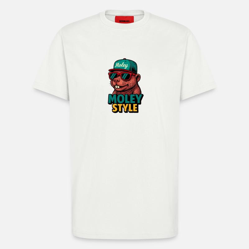 Moley Style Affe Retro Cap - T-Shirt - made by SPREAD - OFF WHITE