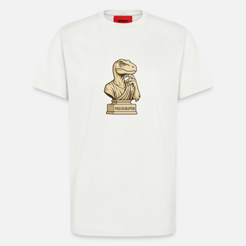 Philosoraptor - T-shirt bio décontracté fabriqué en UE - OFF WHITE