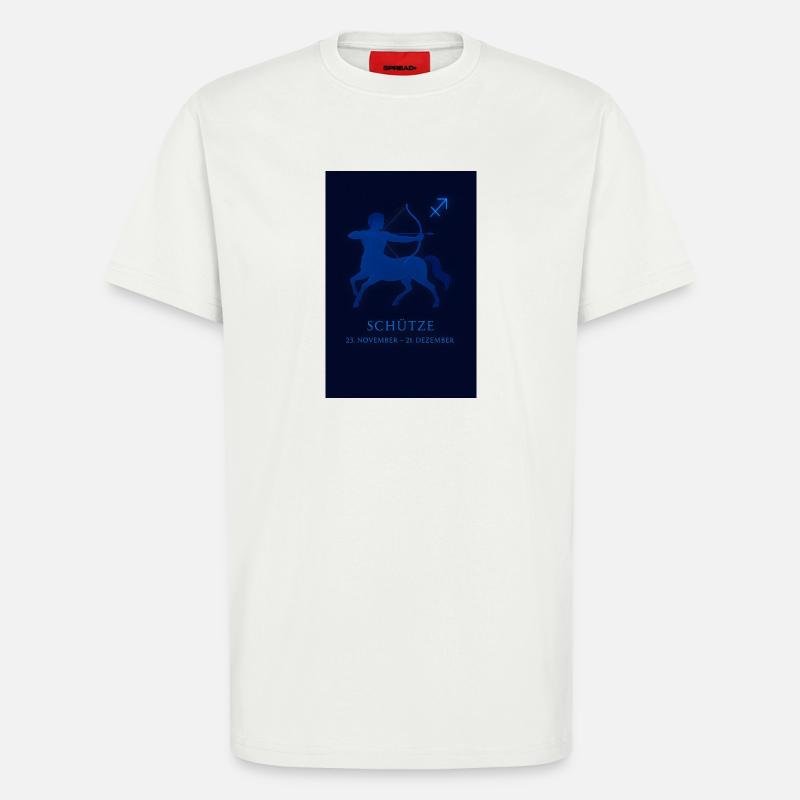 Sternzeichen Schütze mit Bogen & Sternbild - T-Shirt - made by SPREAD - OFF WHITE