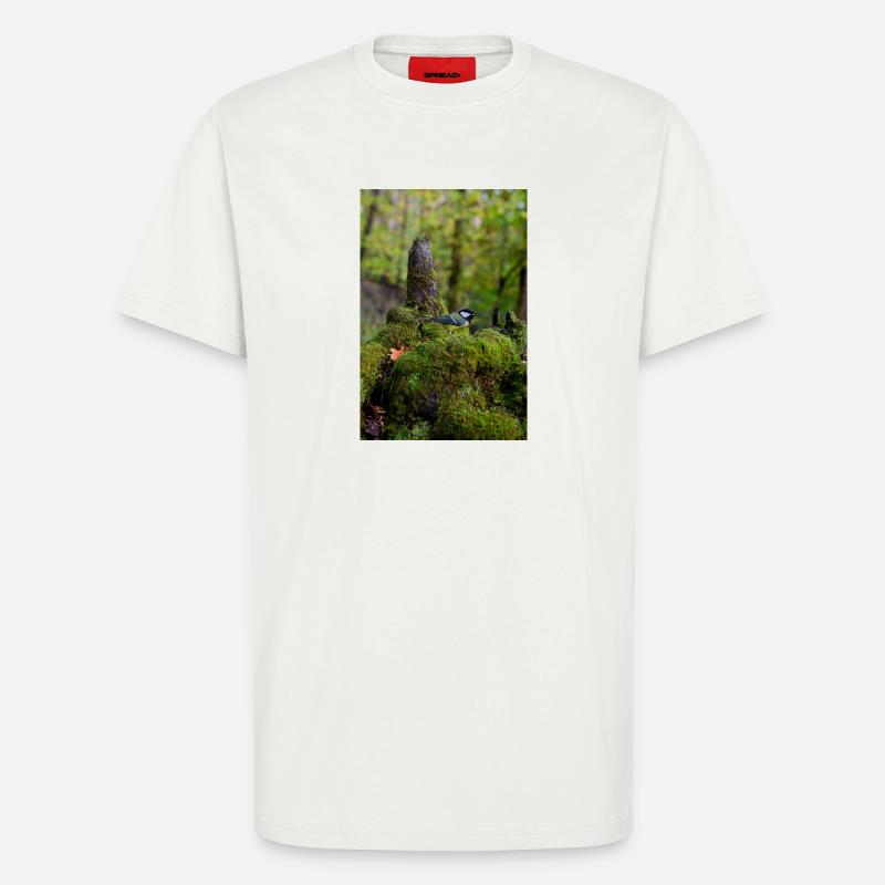 Moosiger Waldvogel In Ruhiger Lichtung - T-Shirt - made by SPREAD - OFF WHITE