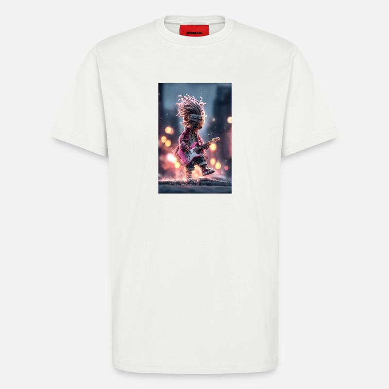 Neon Dread Gitarrist mit Pink Guitar - T-Shirt - made by SPREAD - OFF WHITE