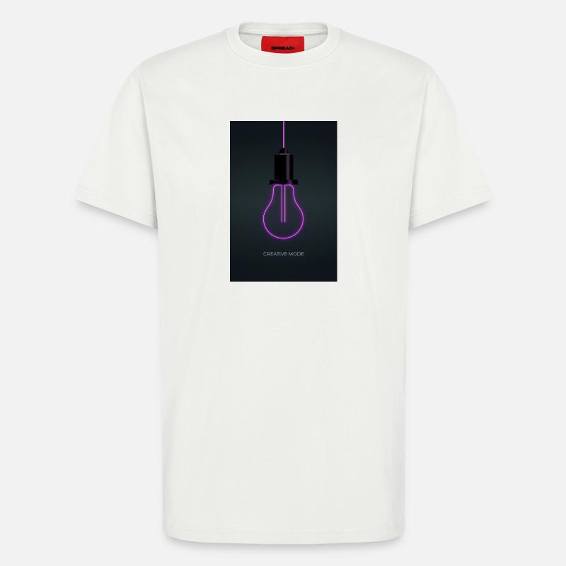 Affiche Créative de Mode Néon - T-shirt bio décontracté fabriqué en UE - OFF WHITE