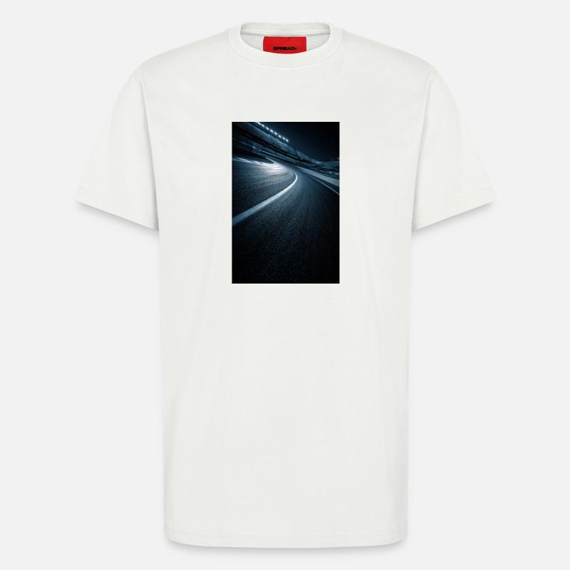 Neonkurve Mitternachtsstraße - T-Shirt - made by SPREAD - OFF WHITE