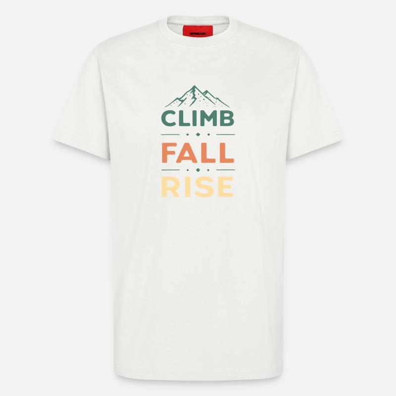 Climb Fall Rise Mountain - T-Shirt - made by SPREAD - OFF WHITE