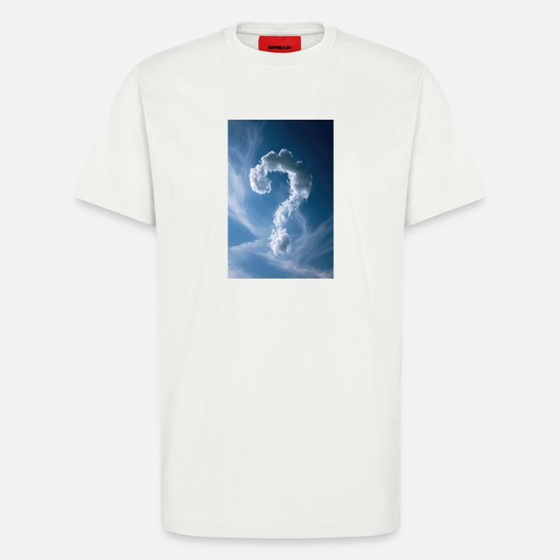 Cloud Question Mark Sky - T-Shirt - made by SPREAD - OFF WHITE
