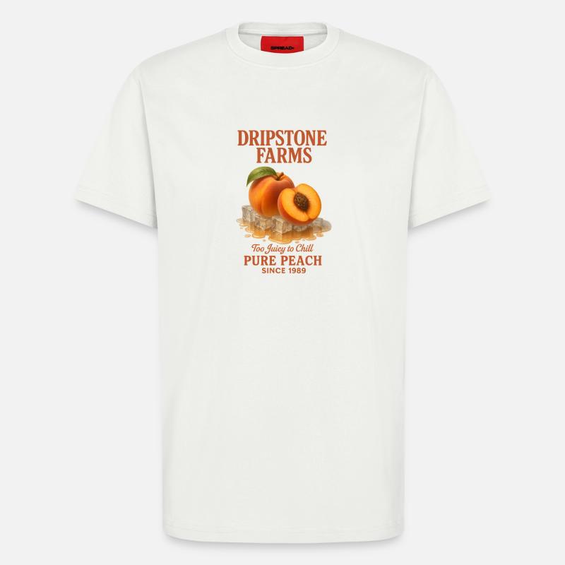 Peach Fruit Summer Retro - T-Shirt - made by SPREAD - OFF WHITE