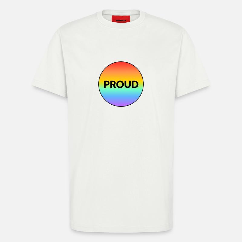 Stolzer LGBTQ-Pride-Regenbogen - T-Shirt - made by SPREAD - OFF WHITE