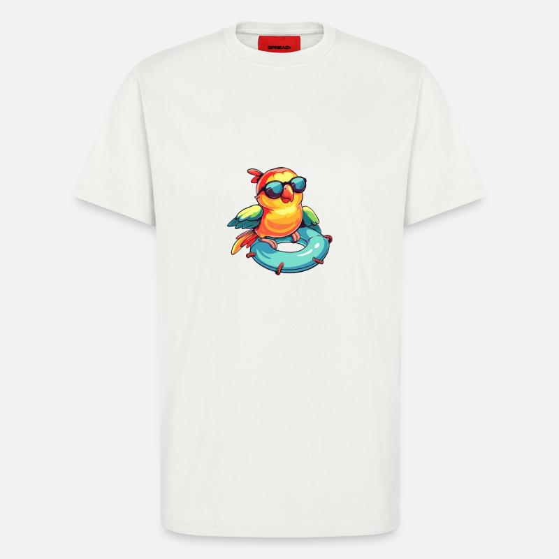 Papagei Comic Cool - T-Shirt - made by SPREAD - OFF WHITE