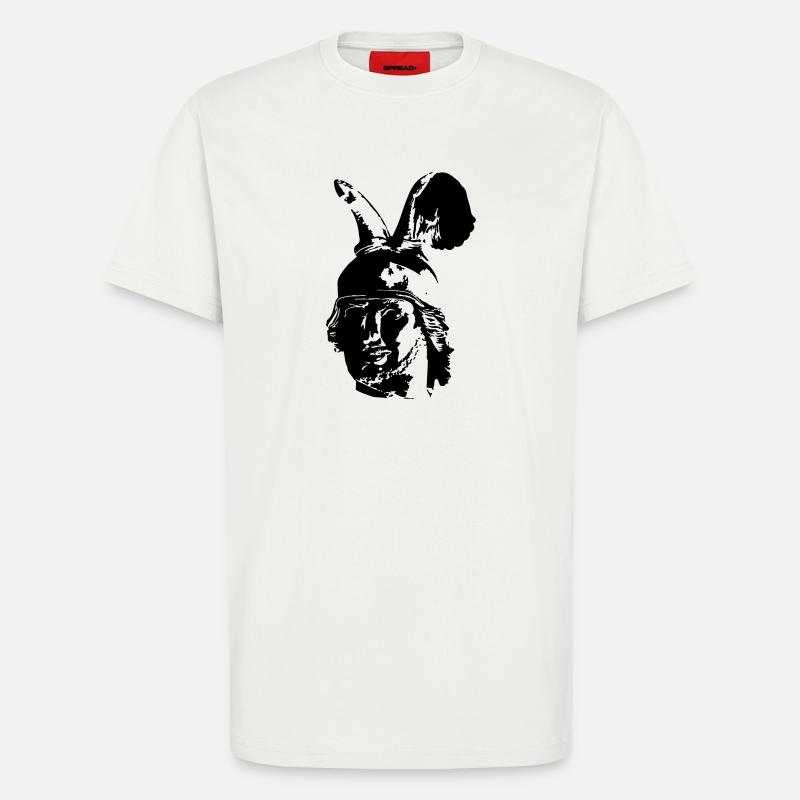 Kopf des Hermannsdenkmals - einfarbig, schlicht - T-Shirt - made by SPREAD - OFF WHITE