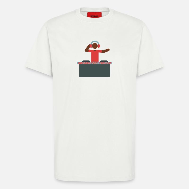 Generator Techno DJ Design - T-Shirt - made by SPREAD - OFF WHITE