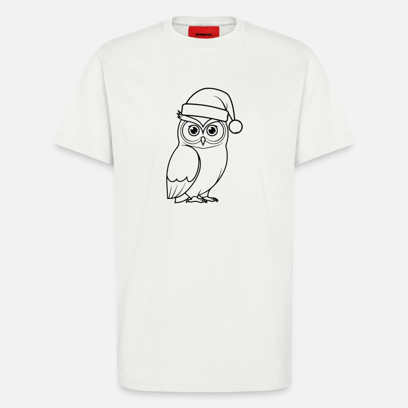 Weihnachts-Eule Cartoon Illustration - T-Shirt - made by SPREAD - OFF WHITE