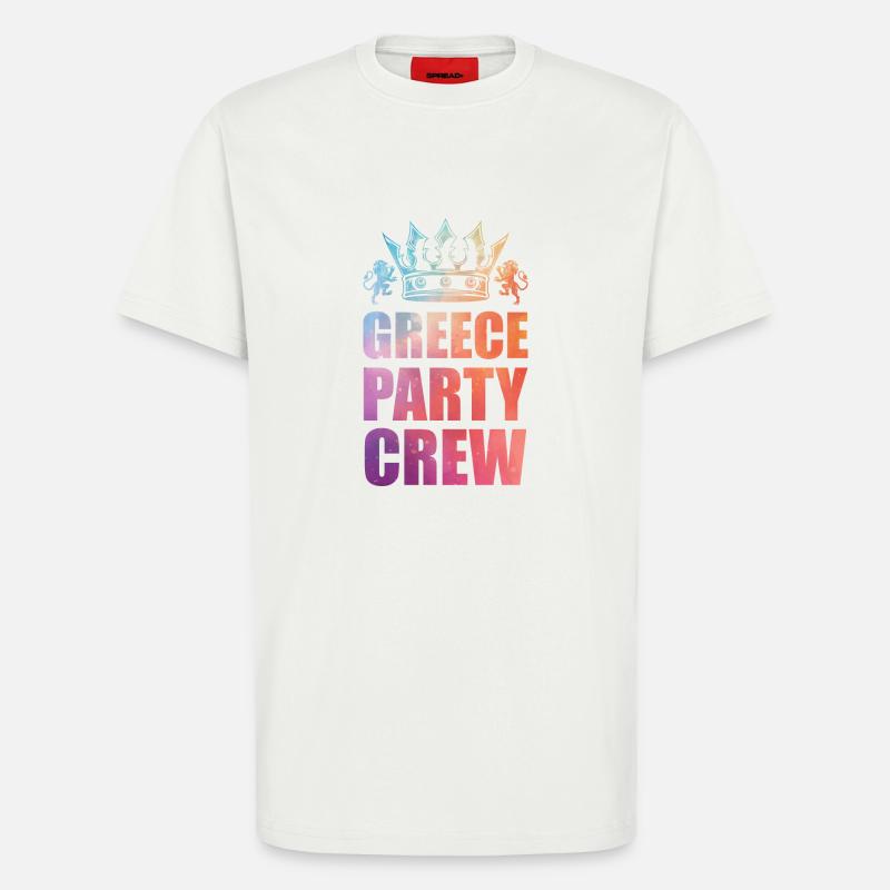 Greece Party Crew Spruch - T-Shirt - made by SPREAD - OFF WHITE