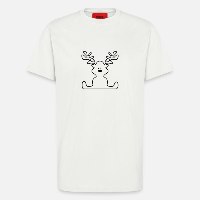 L’orignal à Noël - T-shirt bio décontracté fabriqué en UE - OFF WHITE