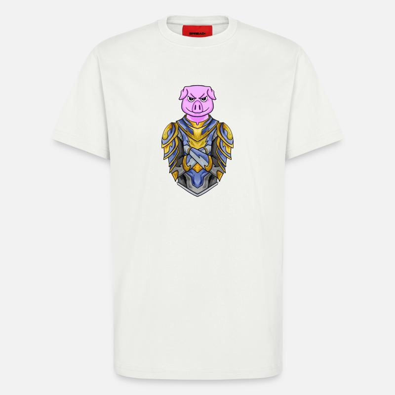 Ritter Schwein cool - T-Shirt - made by SPREAD - OFF WHITE