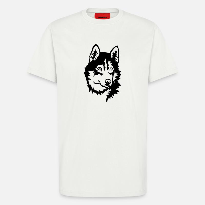 Husky Kopf - T-Shirt - made by SPREAD - OFF WHITE