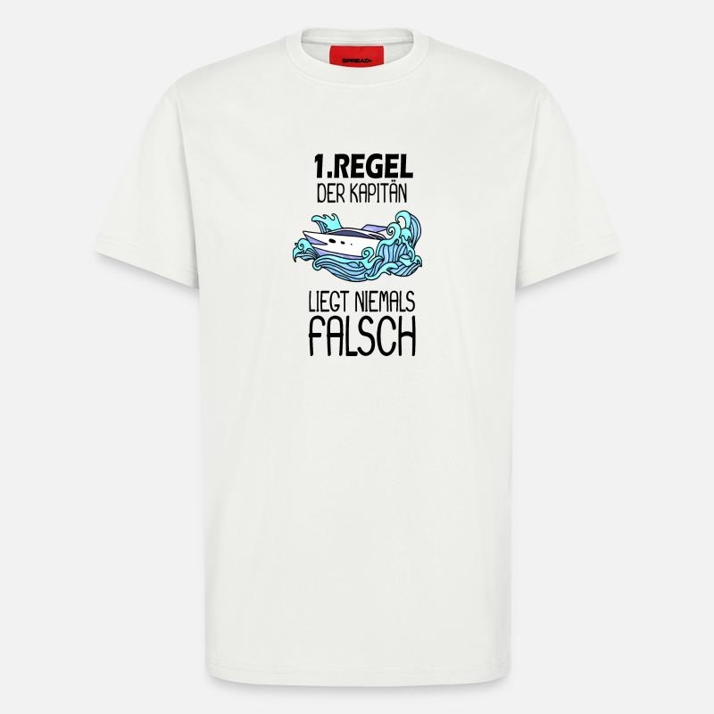 Motorboot Kapitän Bootsführerschein - T-Shirt - made by SPREAD - OFF WHITE