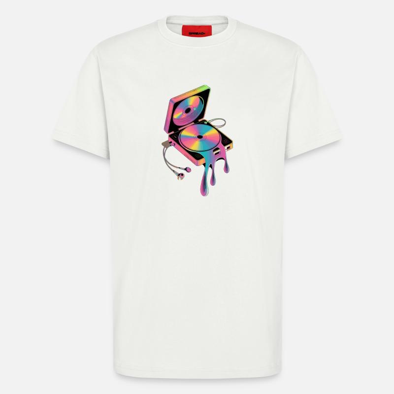  Retro Discman Psychedelic CD Player 90er - T-Shirt - made by SPREAD - OFF WHITE