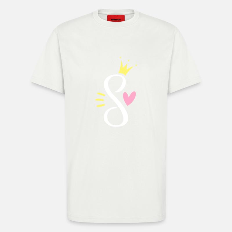 Buchstabe S Anfangsbuchstabe Krone - T-Shirt - made by SPREAD - OFF WHITE