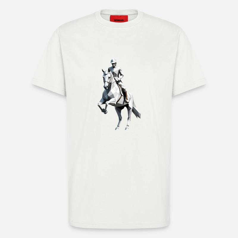 Low Poly Reiter - Ballett Design - T-Shirt - made by SPREAD - OFF WHITE