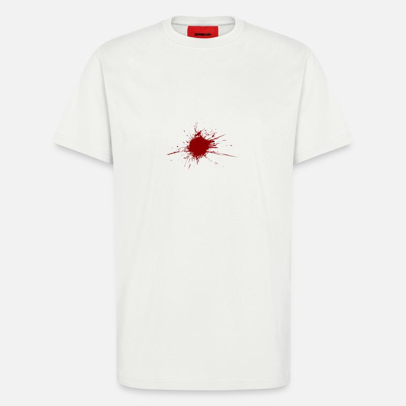 Blutspritzer aus einer Kugel Wunde - T-Shirt - made by SPREAD - OFF WHITE