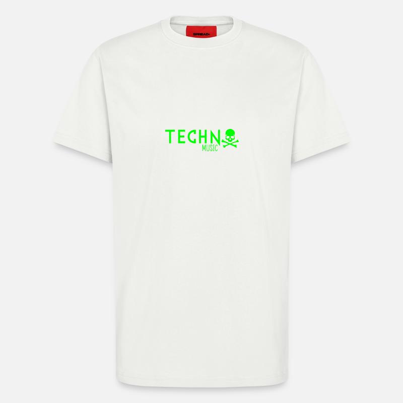 Techno-Musik - T-Shirt - made by SPREAD - OFF WHITE