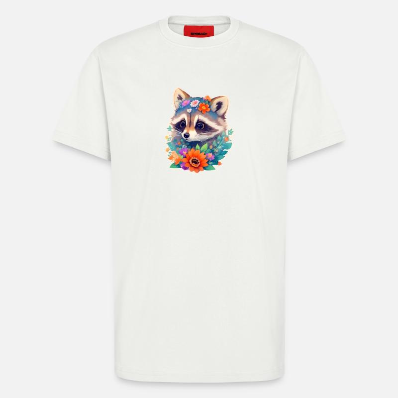Waschbär - T-Shirt - made by SPREAD - OFF WHITE