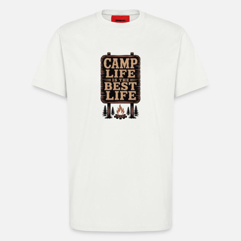 Das Camp-Leben ist das beste Leben - T-Shirt - made by SPREAD - OFF WHITE