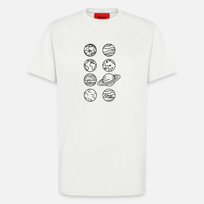 Solar System Planets – Solar System Space - T-Shirt - made by SPREAD - OFF WHITE