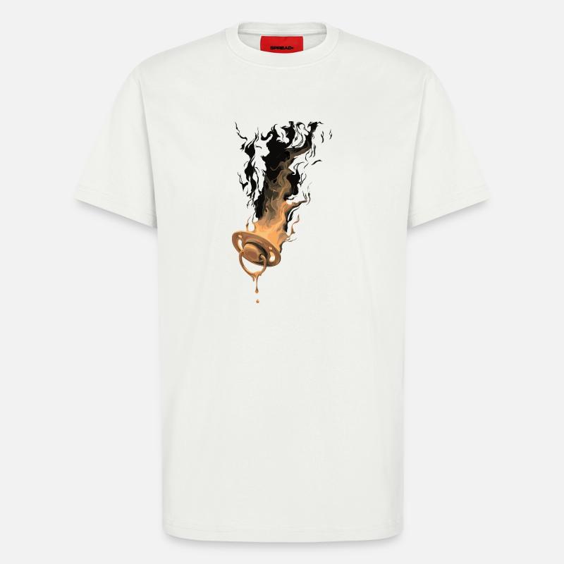 Burning pacifier - T-Shirt - made by SPREAD - OFF WHITE