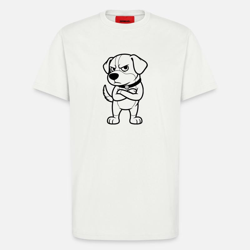 Grumpy Dog - T-Shirt - made by SPREAD - OFF WHITE