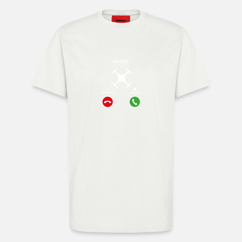 Call Mobile Call drone drone - T-Shirt - made by SPREAD - OFF WHITE
