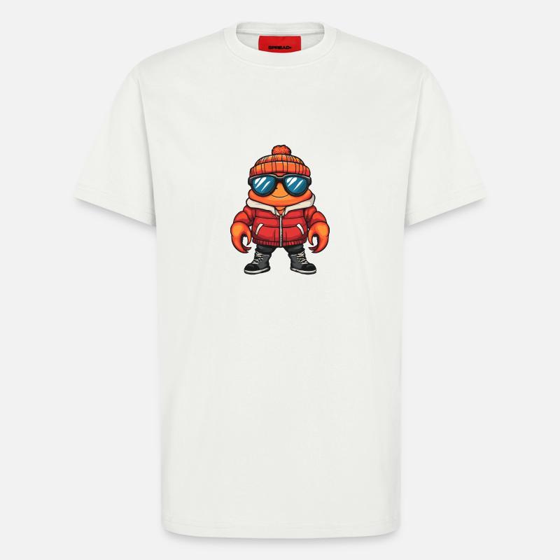 Krebs Krabbe Winter Comic - T-Shirt - made by SPREAD - OFF WHITE