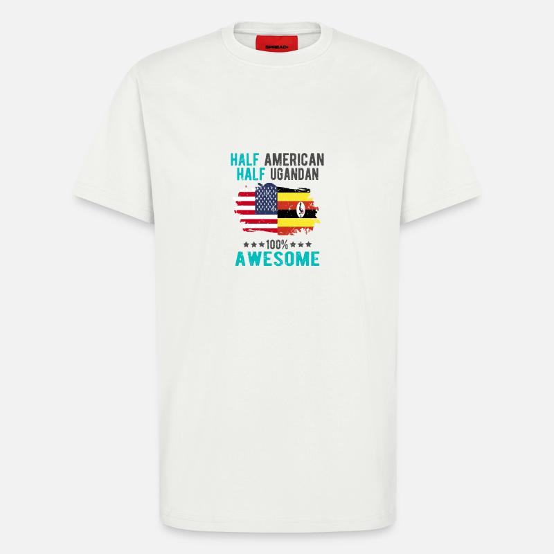 Halb Amerikaner Halb Ugander - T-Shirt - made by SPREAD - OFF WHITE