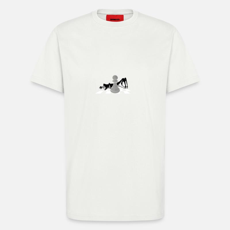Echecs - Pièce d'échecs - T-shirt bio décontracté fabriqué en UE - OFF WHITE