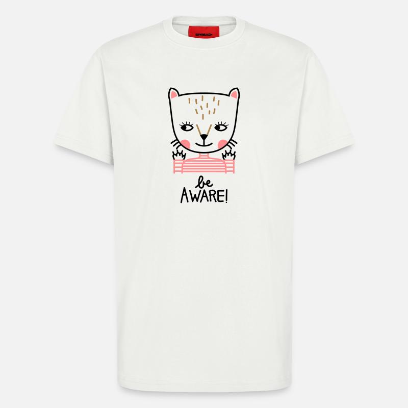 be aware - T-Shirt - made by SPREAD - OFF WHITE