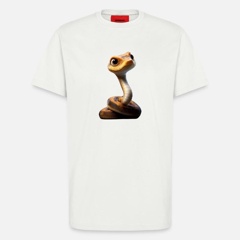 Schlange Python Kobra Klapperschlange Schlangen - T-Shirt - made by SPREAD - OFF WHITE