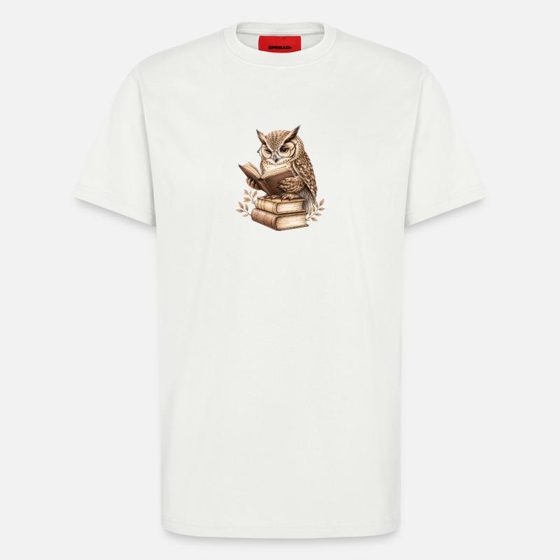 Leseeule - T-Shirt - made by SPREAD - OFF WHITE