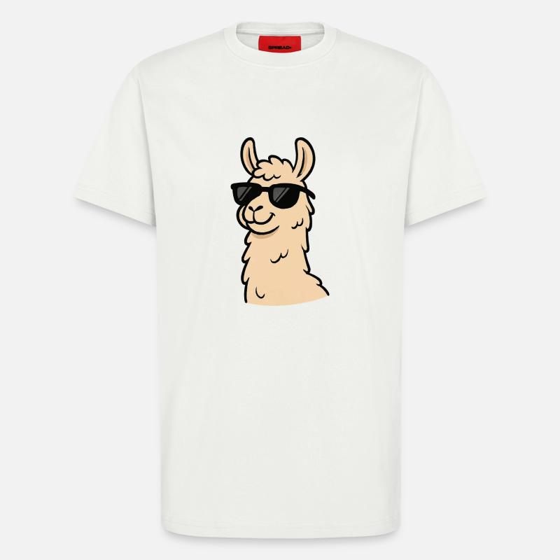 Llama Cool Comic - T-Shirt - made by SPREAD - OFF WHITE