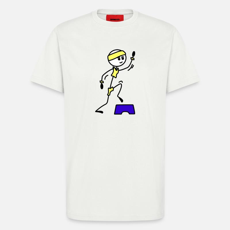 Schritte oder Aerobic Mädchen Trainingsübung - T-Shirt - made by SPREAD - OFF WHITE