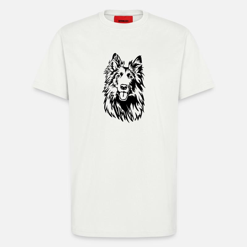 Groenendael Kopf - T-Shirt - made by SPREAD - OFF WHITE
