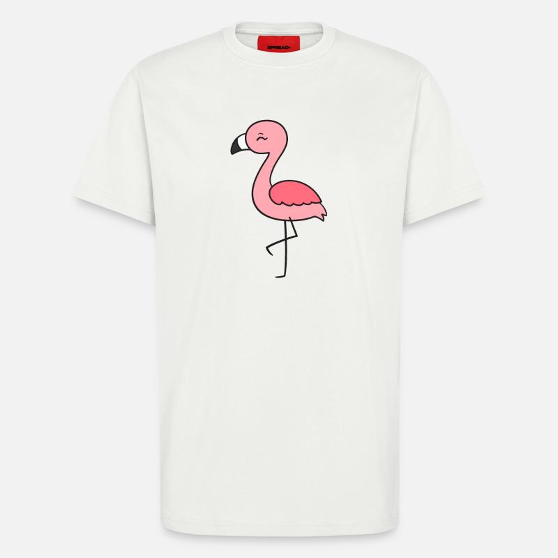 Flamingo - T-Shirt - made by SPREAD - OFF WHITE